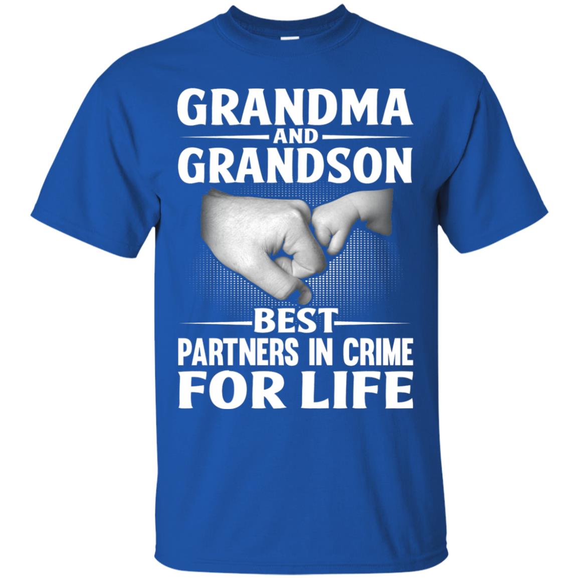Grandma And Grandson Best Partners In Crime For Life Family T-shirt Royal