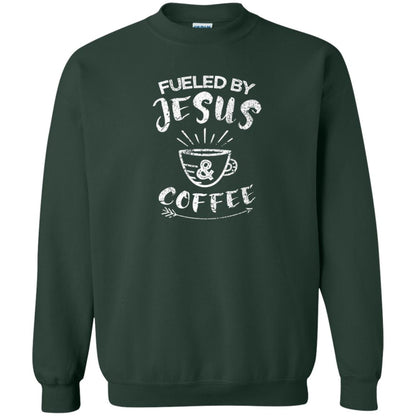 Fueled By Jesus And Coffee Coffee Lover T-shirt Forest Green