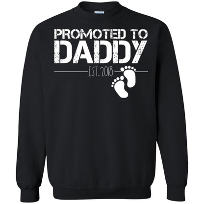 Daddy T-shirt Promoted To Daddy Est 2018 Black