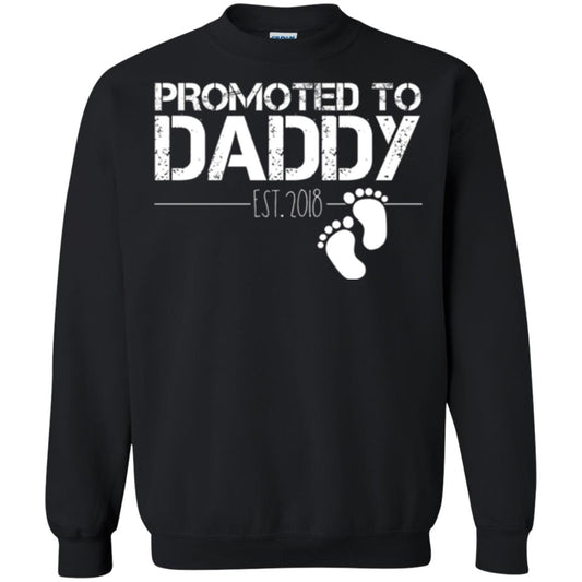 Daddy T-shirt Promoted To Daddy Est 2018 Black