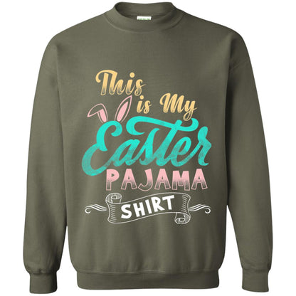Easter T-shirt This Is Easter Pajama Shirt Military Green