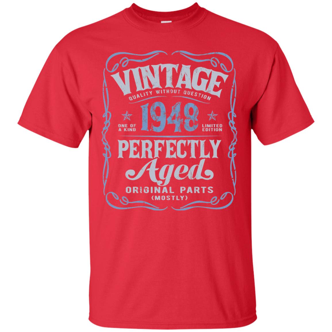 Vintage Made In 1948 70th Birthday Shirt Red