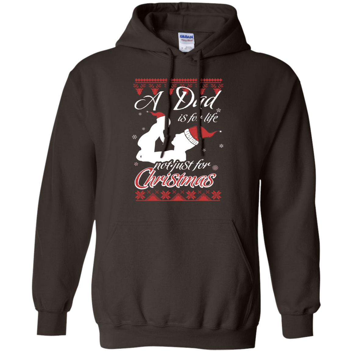 Family T-Shirt A Dad Is For Life Not Just For Christmas Dark Chocolate