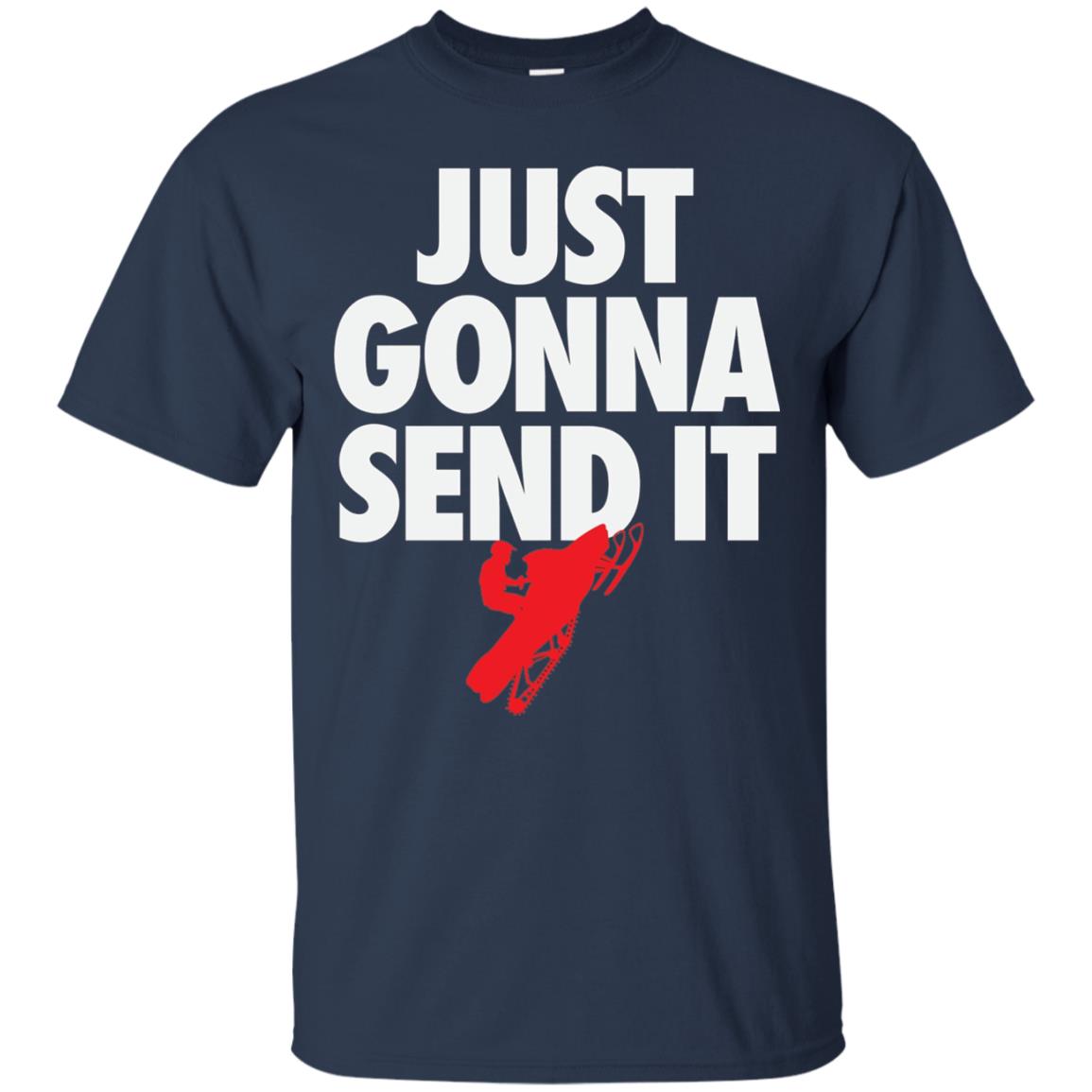 Just Gonna Send It Snowmobile Lover T-shirt Navy