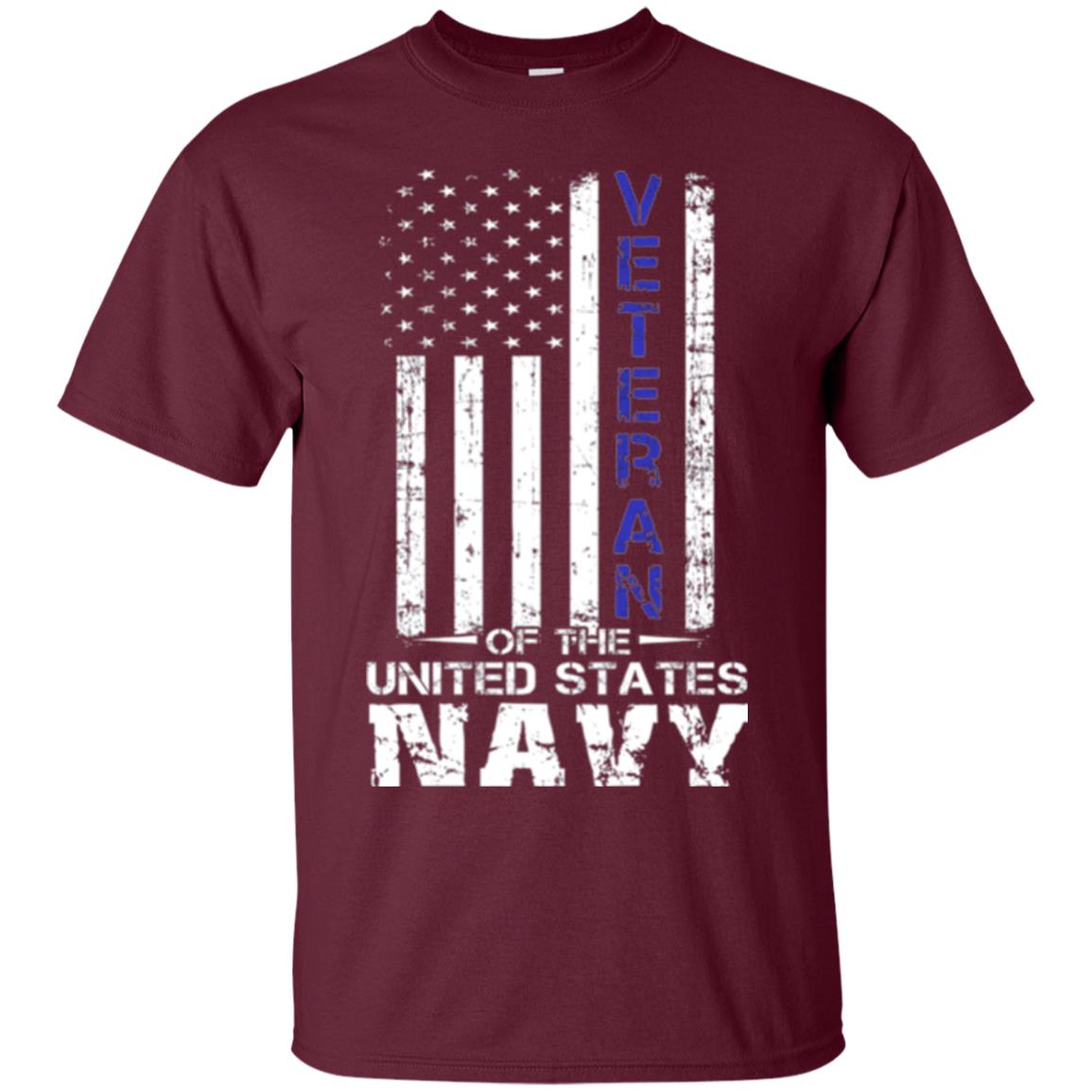 Us Navy Veteran T-shirt Maroon
