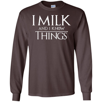I Milk And I Know Things Game Of Thrones Fan T-shirt Dark Chocolate