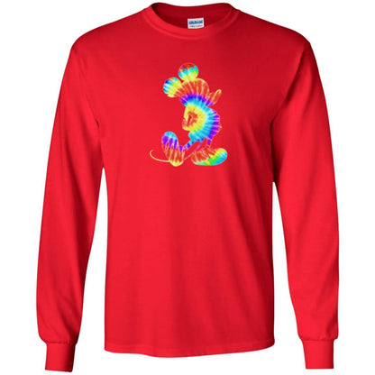 Cartoon T-shirt Tie-dye Mickey Mouse T-shirt Red