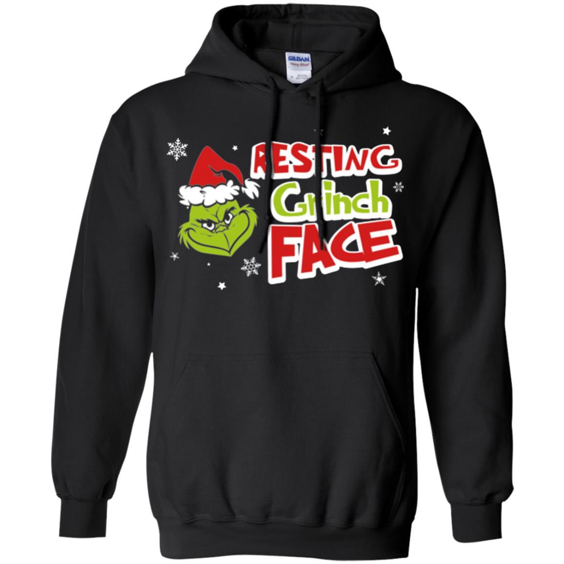 Christmas T-shirt Resting Grinch Face Black