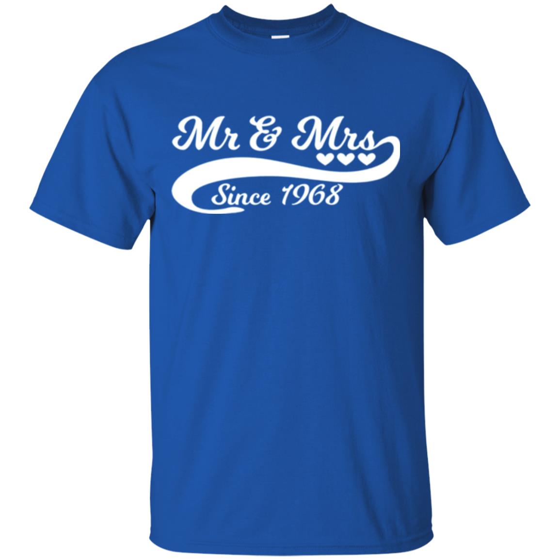 Mr And Mrs Since 1968 50th Wedding Anniversary T-shirt Royal
