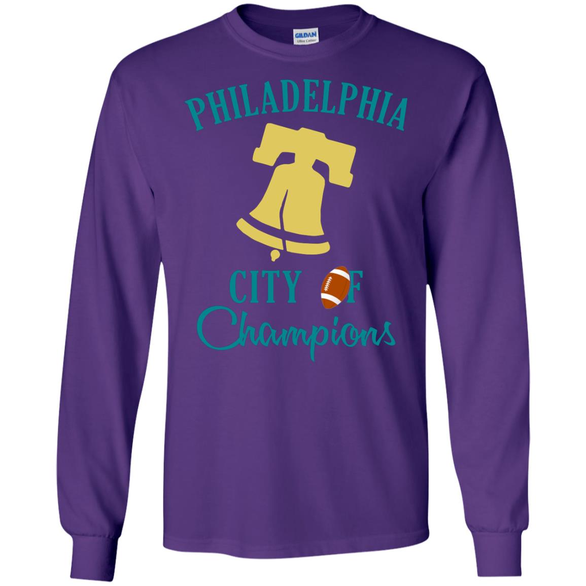 Football Lover T-shirt Philadelphia City Of Champion Purple