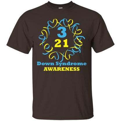 Down Syndrome Awareness T Shirt Dark Chocolate
