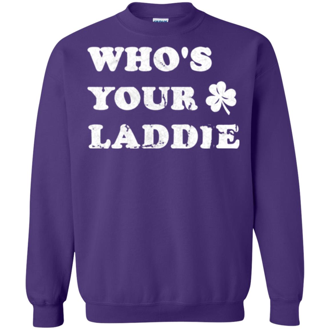 Whos Your Laddie Cute Shamrock T-shirt Purple