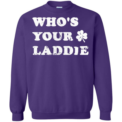 Whos Your Laddie Cute Shamrock T-shirt Purple
