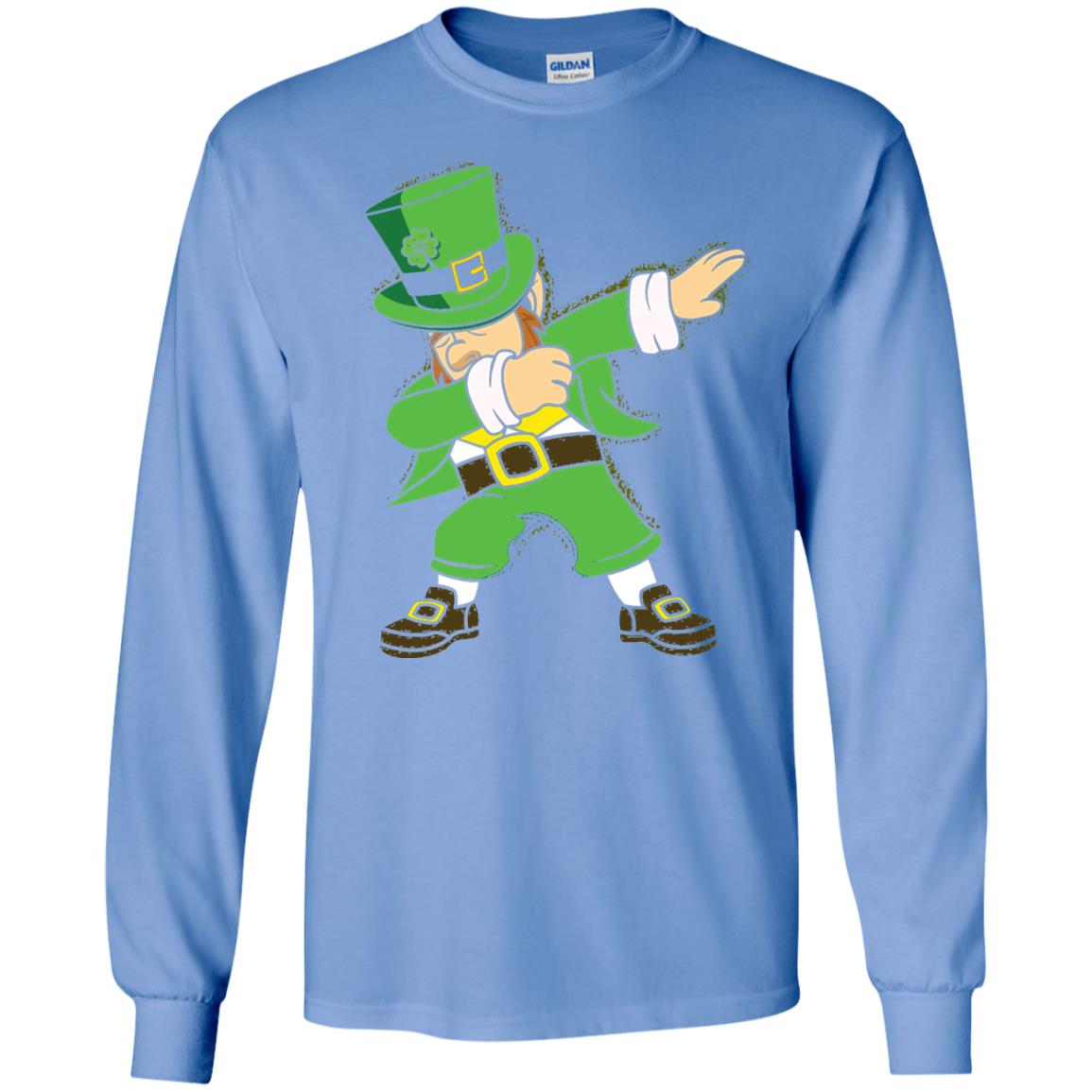 Dabbing Leprechaun Irish Dab Dance St Patrick_s Day T-shirt Carolina Blue