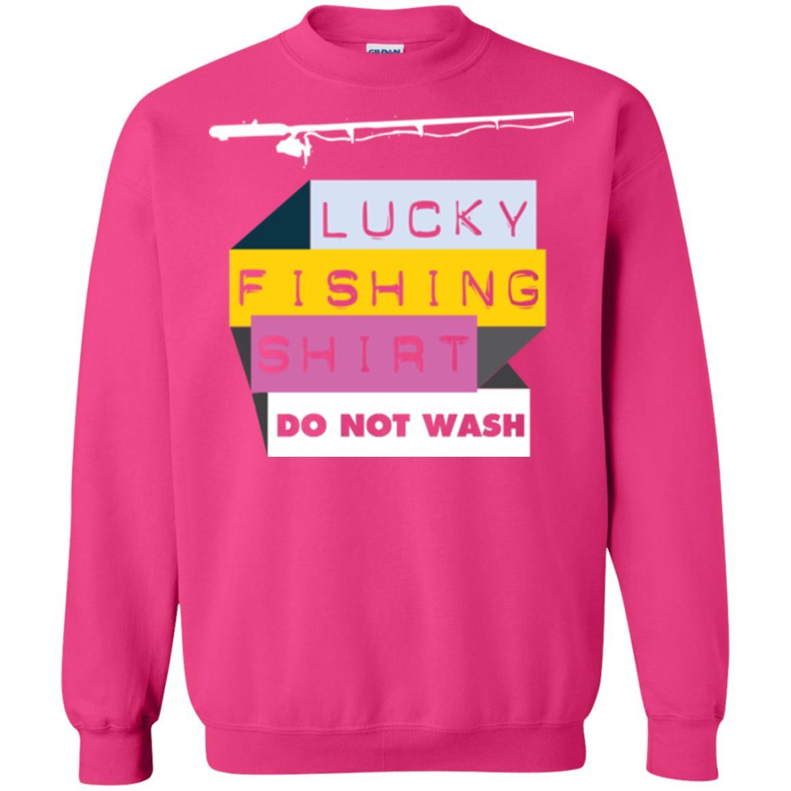Fisherman T-shirt Lucky Fishing Shirt Do Not Wash Heliconia