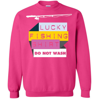 Fisherman T-shirt Lucky Fishing Shirt Do Not Wash Heliconia