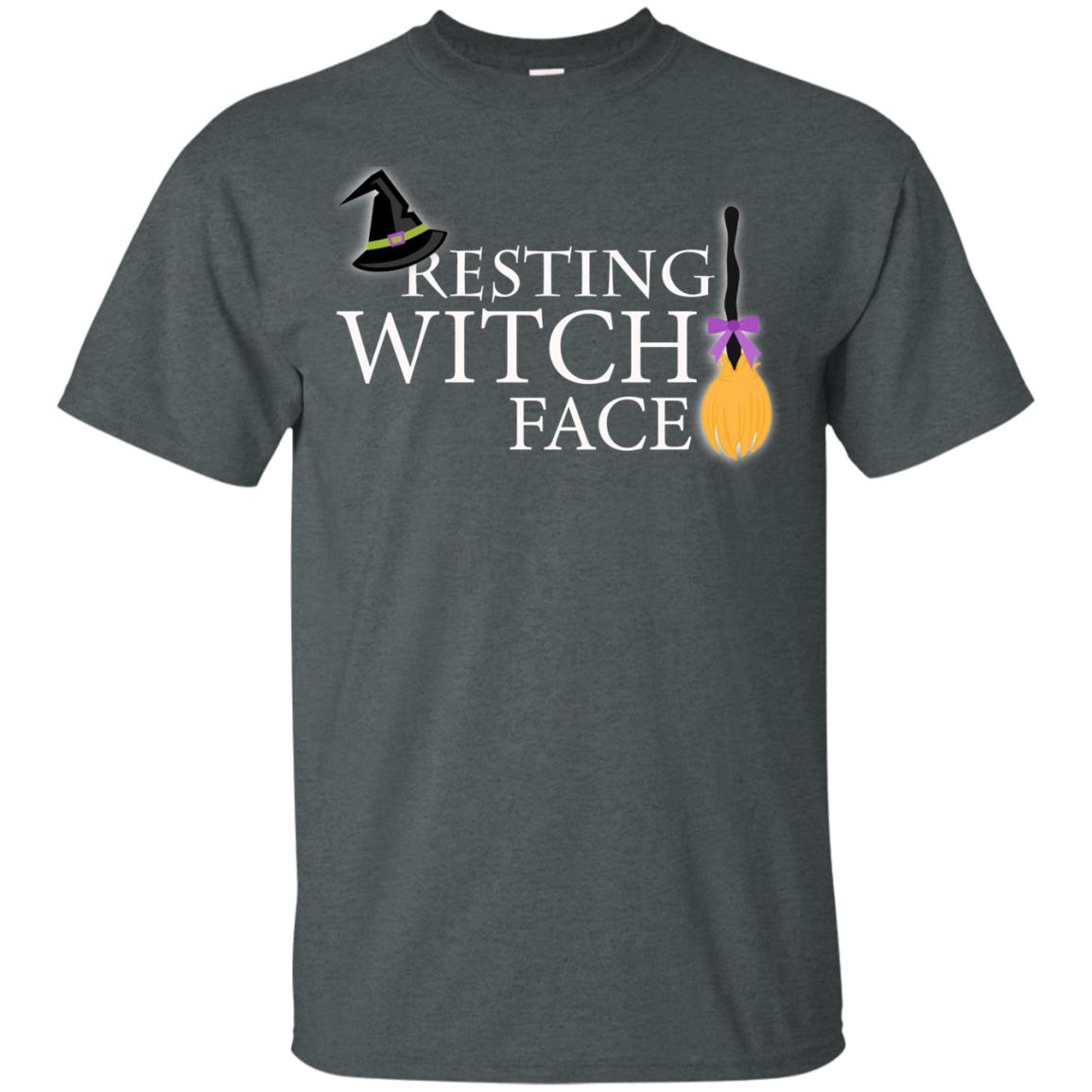 Reasting Witch Face Shirt Dark Heather