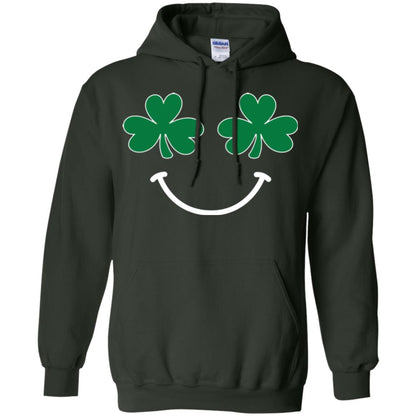 Saint Patrick's Day T-shirt Smiling Shamrocks Forest Green