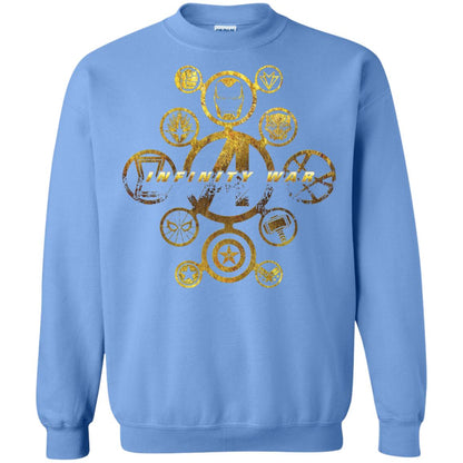 Infinity War Gold Hero Movie T-shirt Carolina Blue