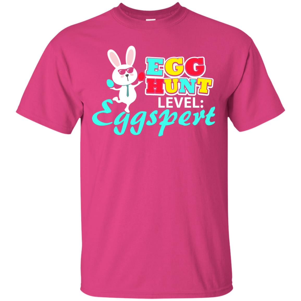 Egg Hunt Level Eggspert Easter Holiday T-shirt Heliconia