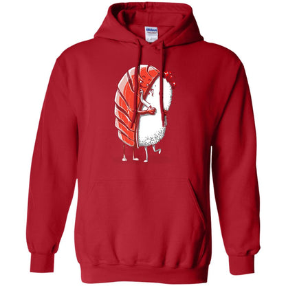 Sushi Lover T-shirt Salmon Sashimi Sushi Hug Love Red