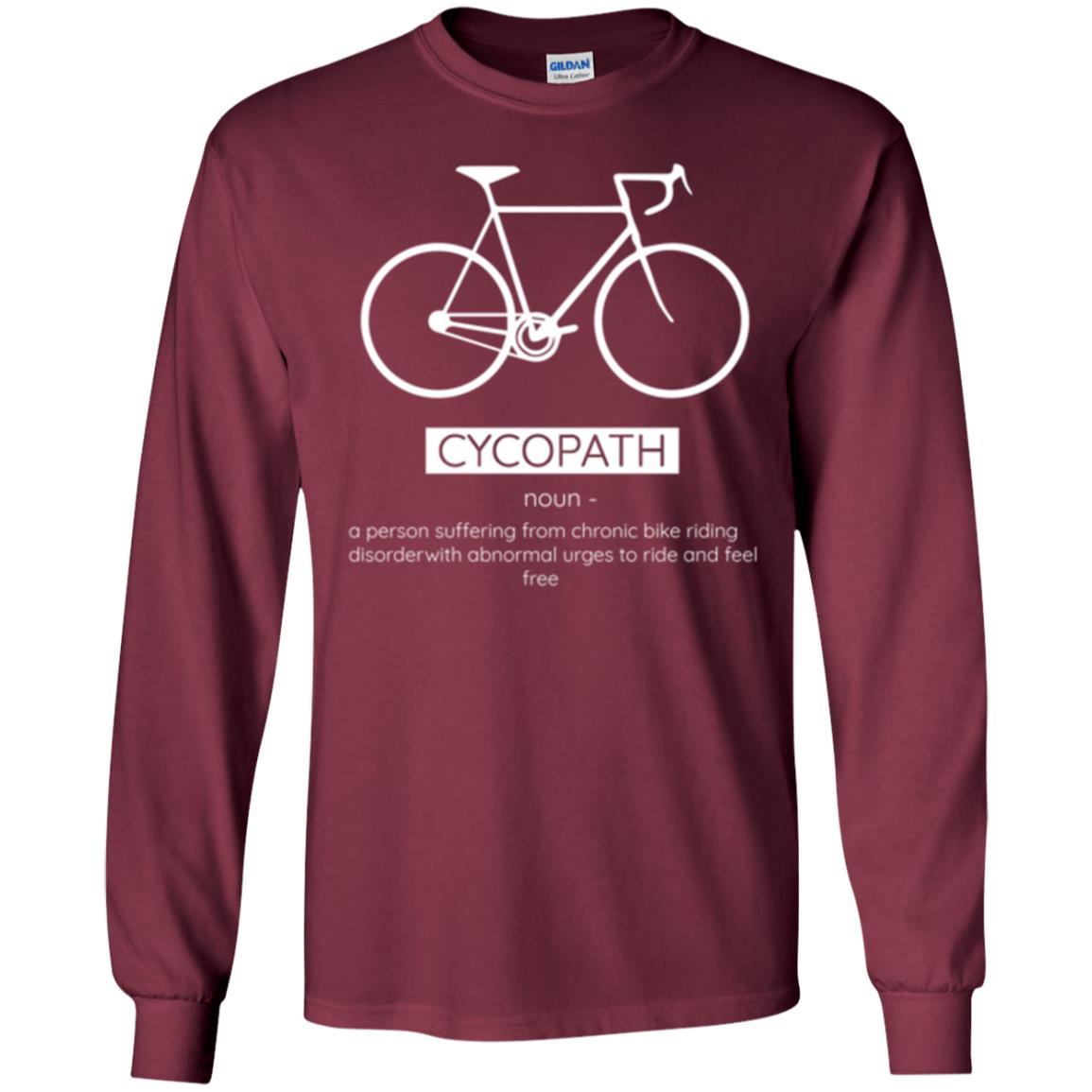 Biker T-shirt Cycopath Definition T-shirt Maroon