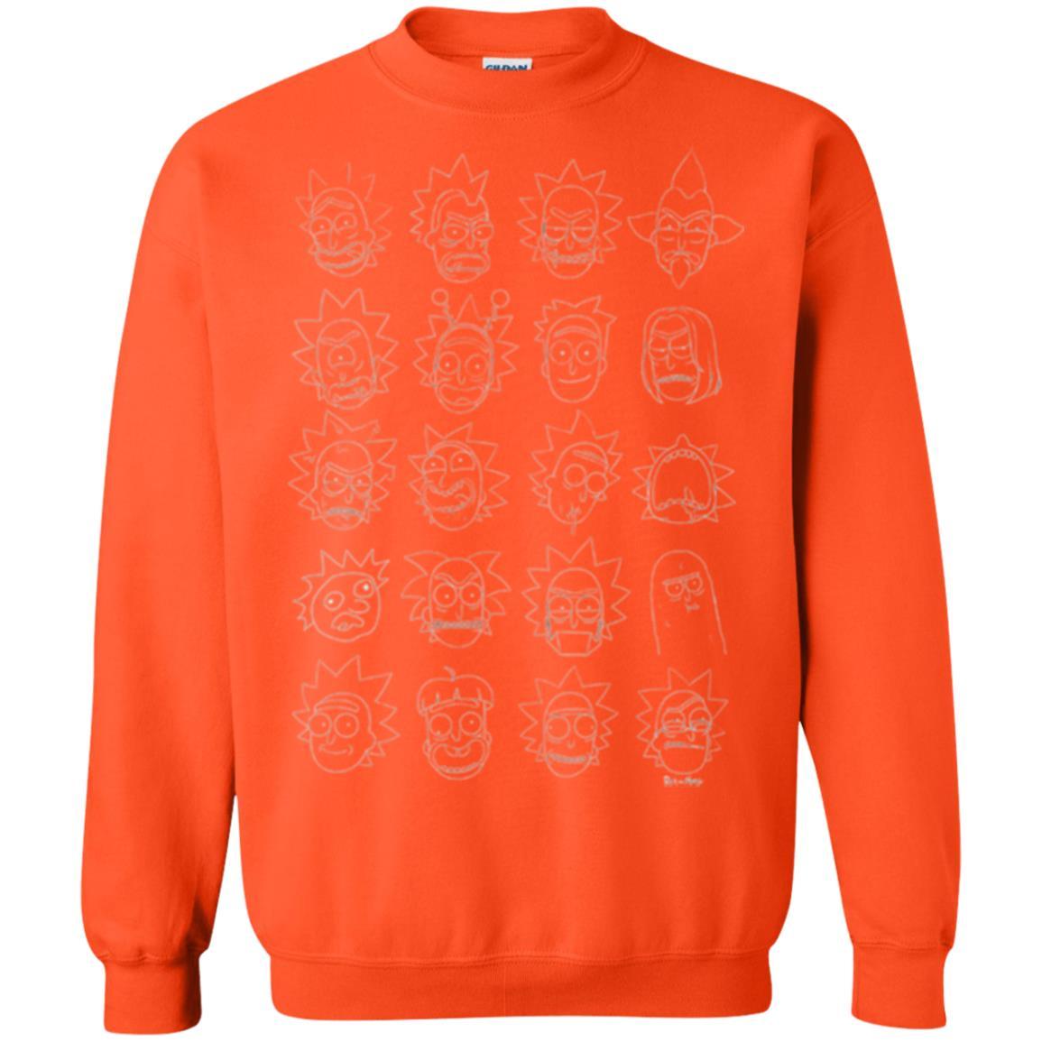 Movie T-Shirt The Many Faces Of Rick Orange