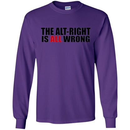 The Alt Right Is All Wrong T-shirt Purple