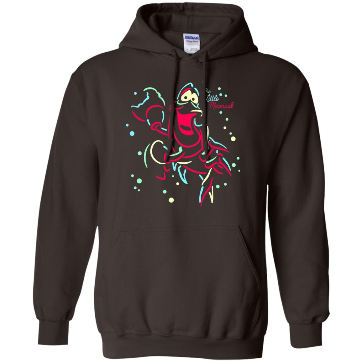 Disney Little Mermaid Neon Sebastian Graphic T-shirt Dark Chocolate