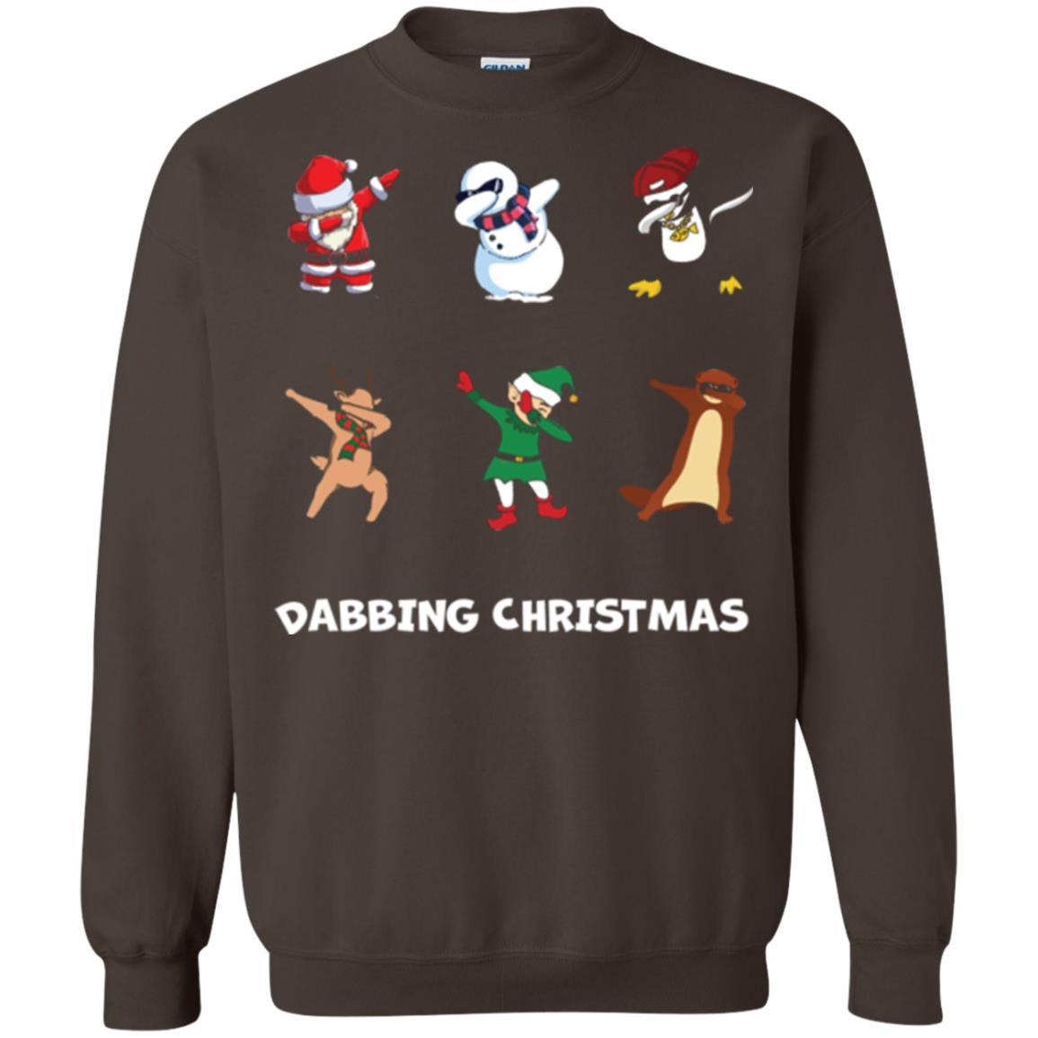 Dabbing Christmas T-shirt Dark Chocolate