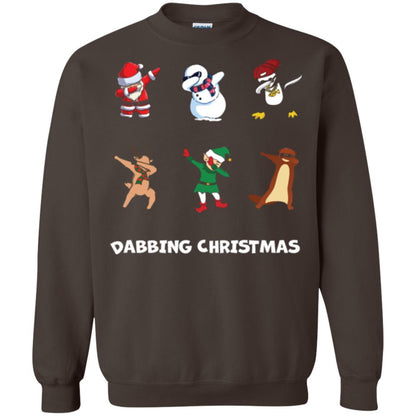 Dabbing Christmas T-shirt Dark Chocolate