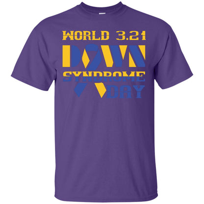 World 3.21 Down Syndrome Day Gift Shirt For Men Or Women Purple