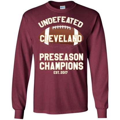 Football T-shirt Cleveland Football Undefeated Preseason Champion Maroon