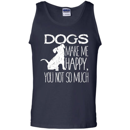 Dogs Lover T-shirt Dogs Make Me Happy You Not So Much Navy