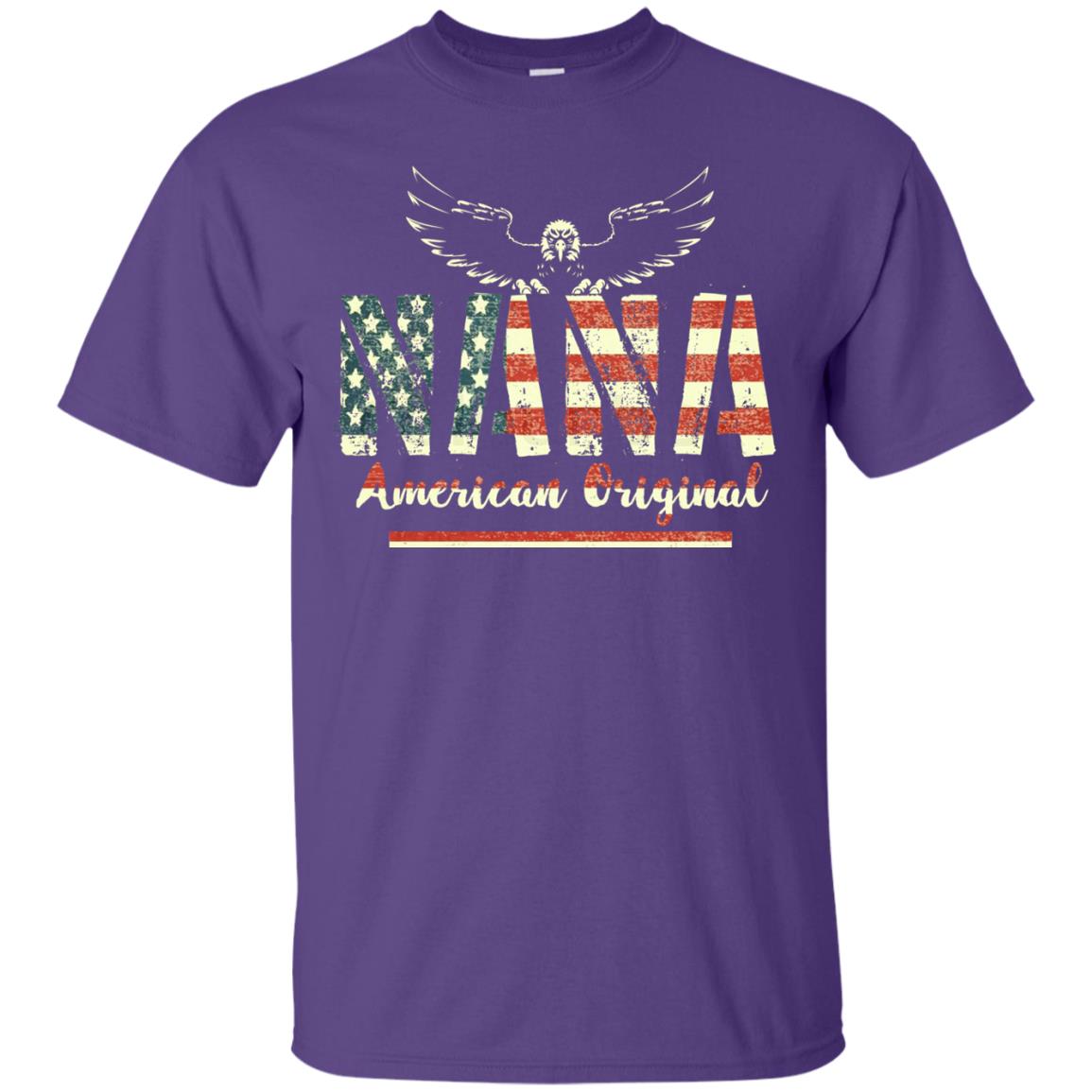 Nana American Original Grandparents T-shirt Purple