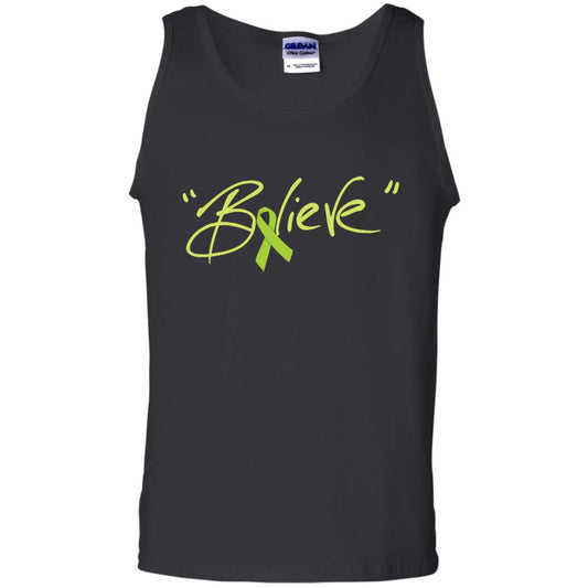 Lymphoma Symptoms Awareness Shirt Lime Ribbon Believe Black