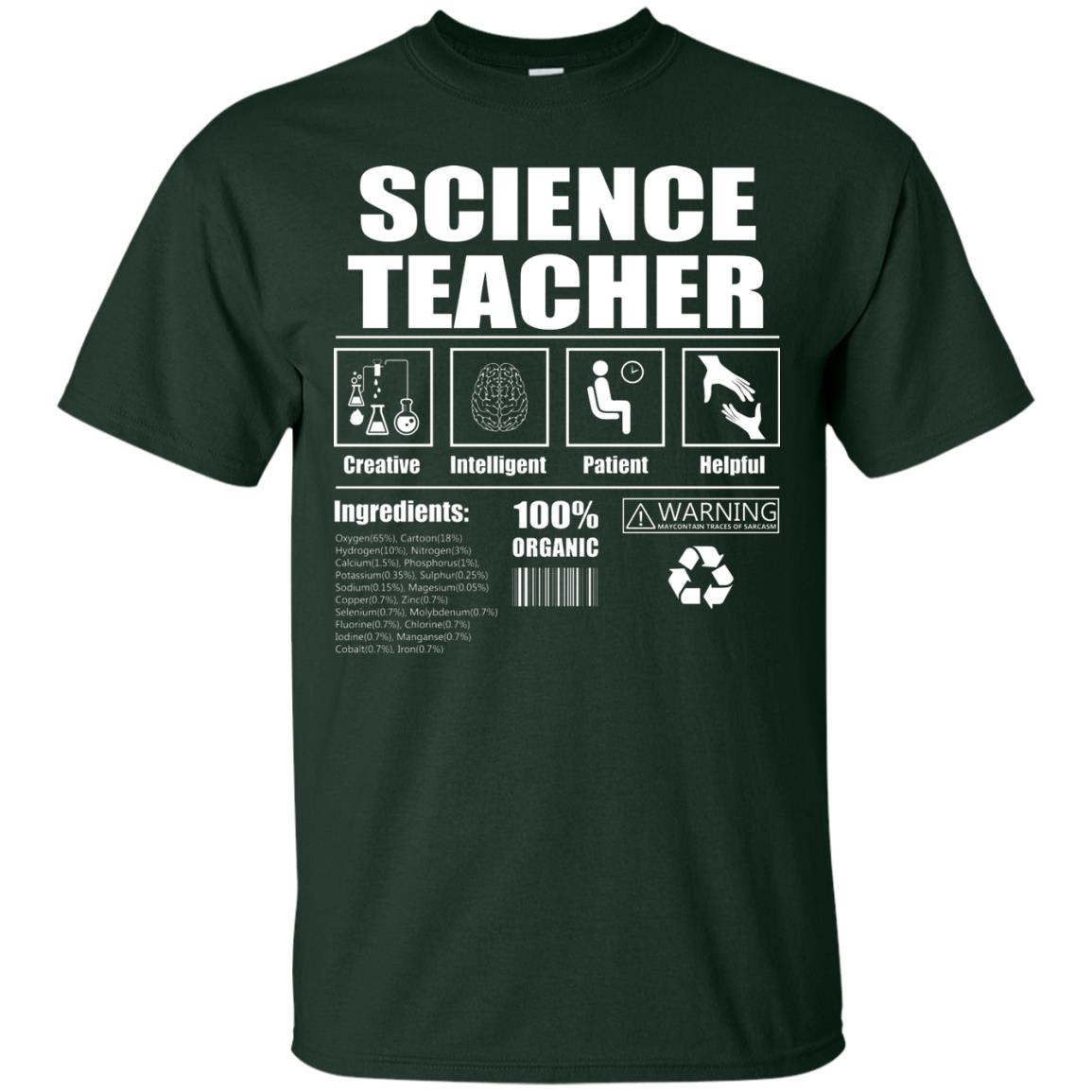 Science Teacher Shirt Creative Intelligent Patient Helpful Forest