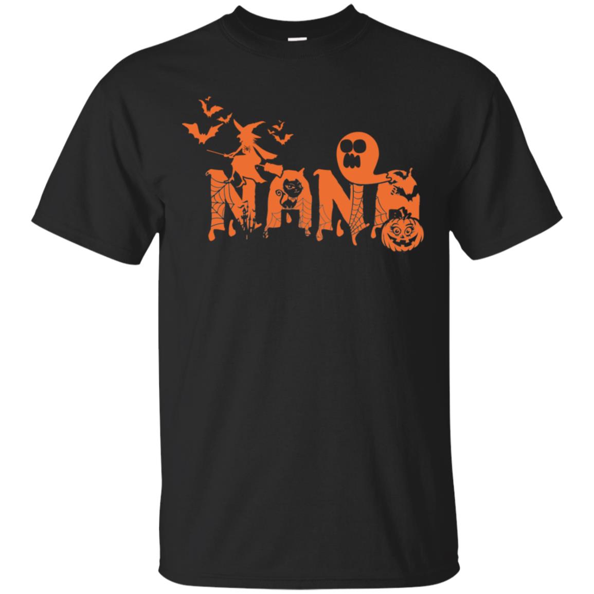 Halloween Pumpkin Nana Grandma Grandmom Shirt Black