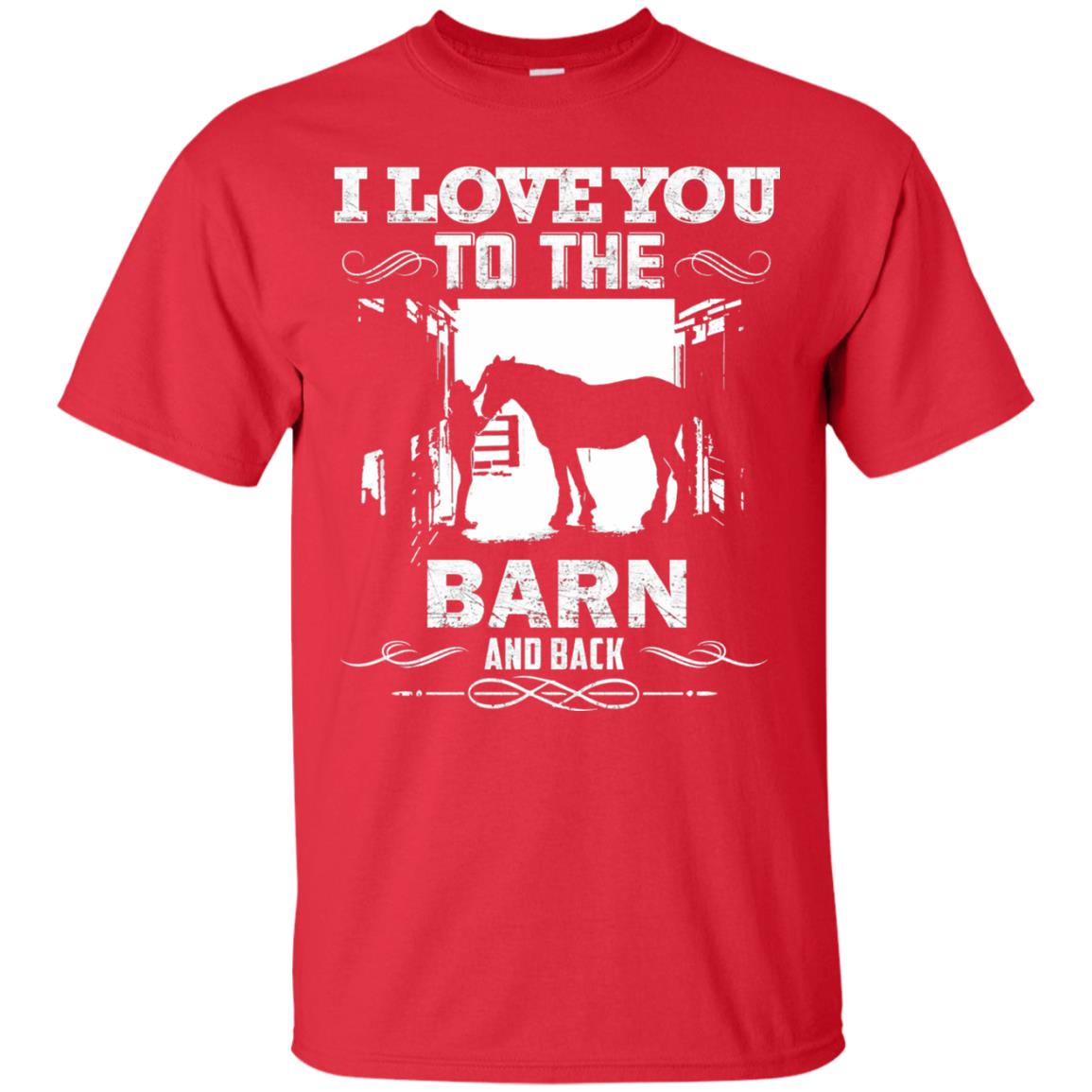 To The Barn And Back Horse Lover Riding Shirt Red