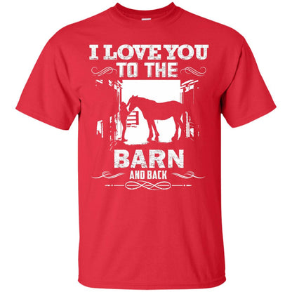 To The Barn And Back Horse Lover Riding Shirt Red