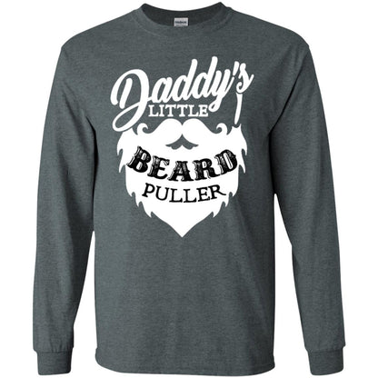 Daddy's Little Beard Puller Kid Shirt Dark Heather
