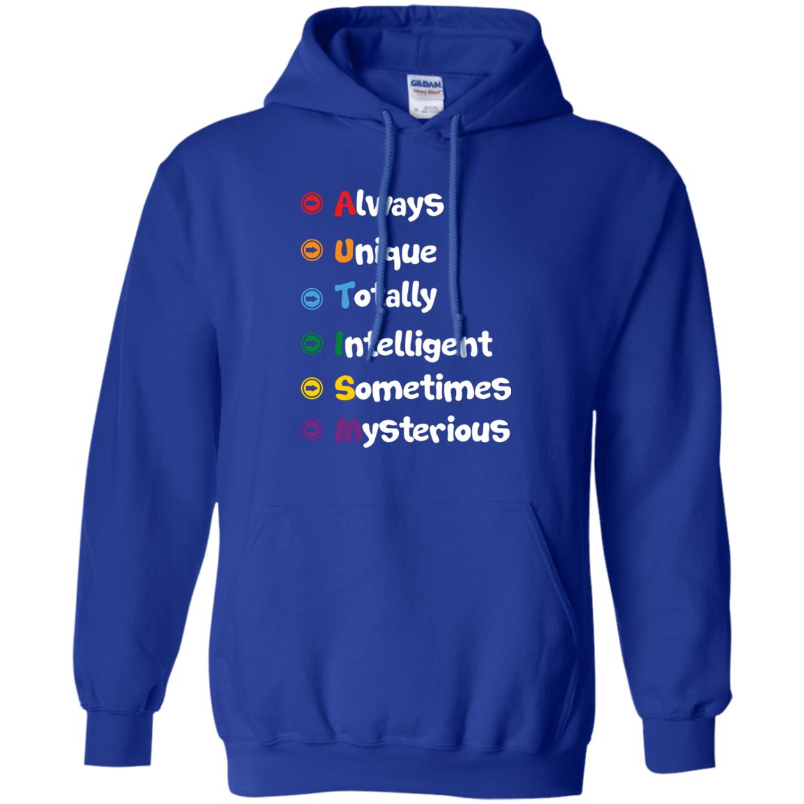 Always Unique Totally Intelligent Autism Awareness T-shirt Royal
