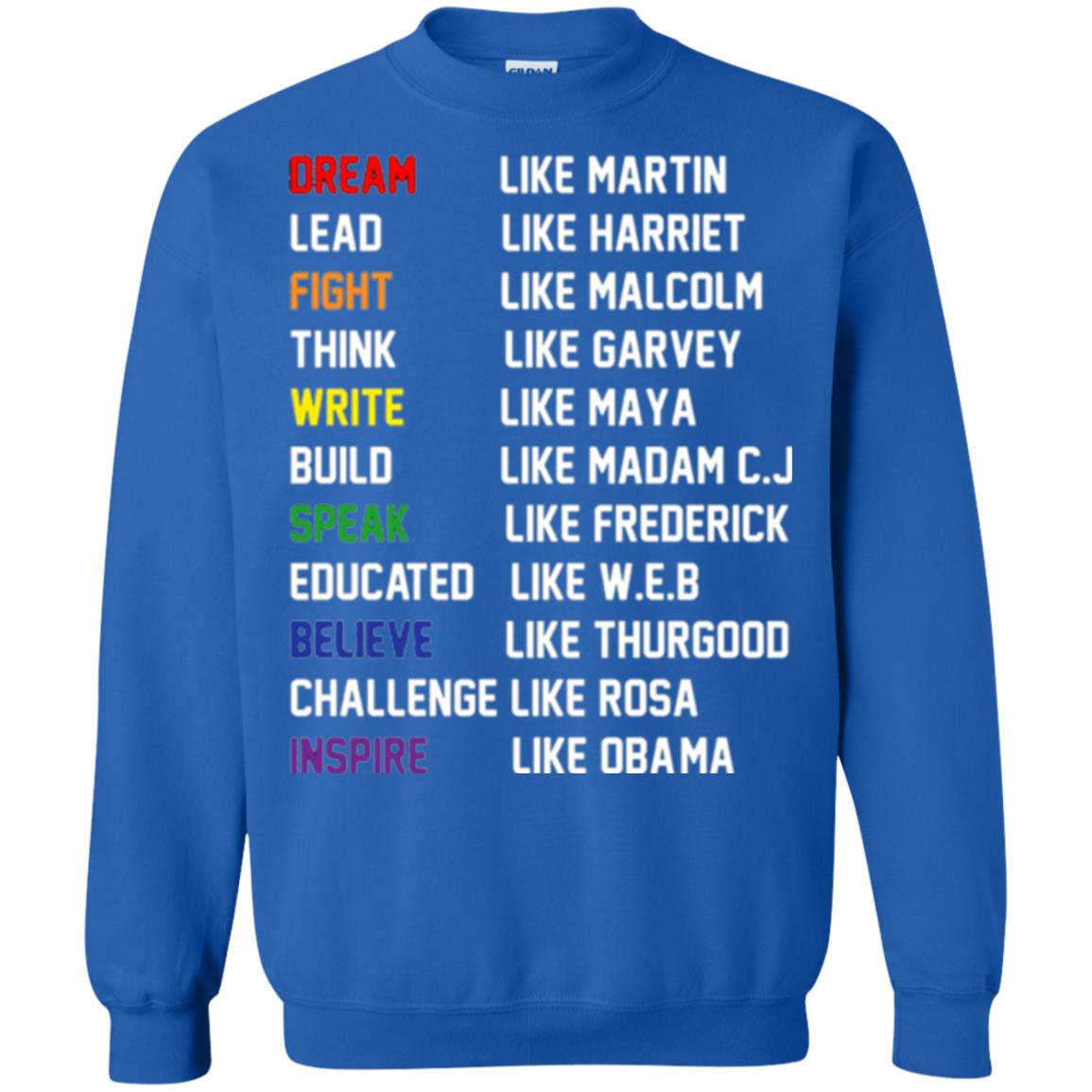 Dream Like Martin Inspire Like Obama T-shirt Royal