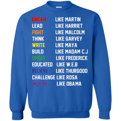 Dream Like Martin Inspire Like Obama T-shirt Royal