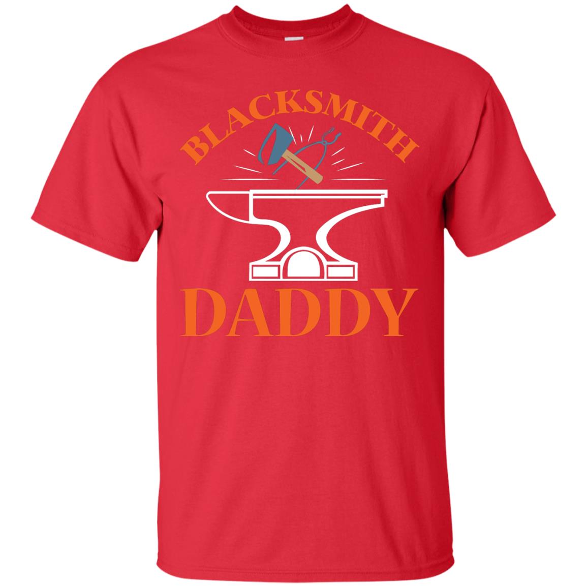 Blacksmith Daddy Happy Father's Day Shirt Red