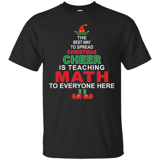 Elf Christmas T-shirt Math Teacher Christmas T-shirt Black