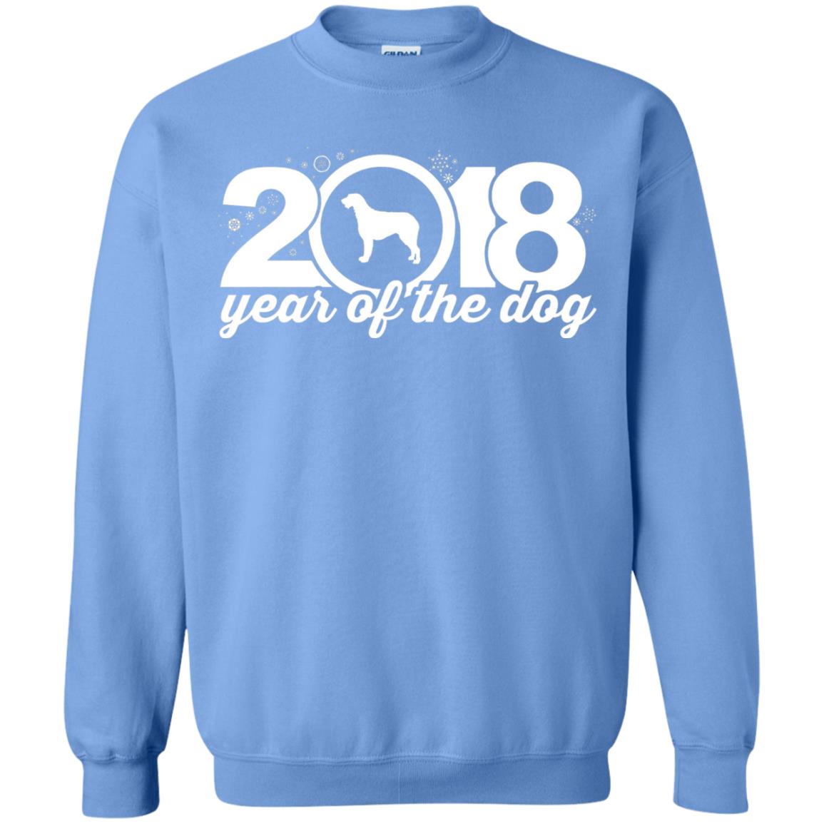 Irish Wolfhound Lover T-shirt 2018 Year Of The Dog New Year Carolina Blue
