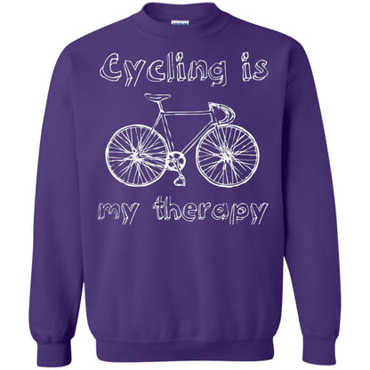 Cycling Is My Therapy Spin Class T-shirt Purple