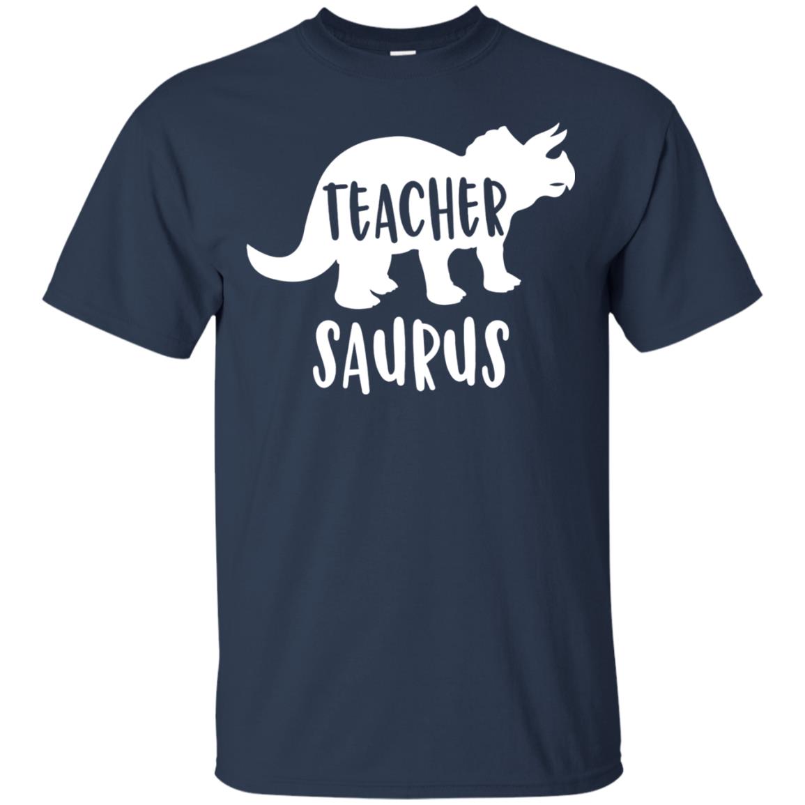 Teachersaurus Shirt Funny Appreciation Gift Teacher Dinosaur Navy