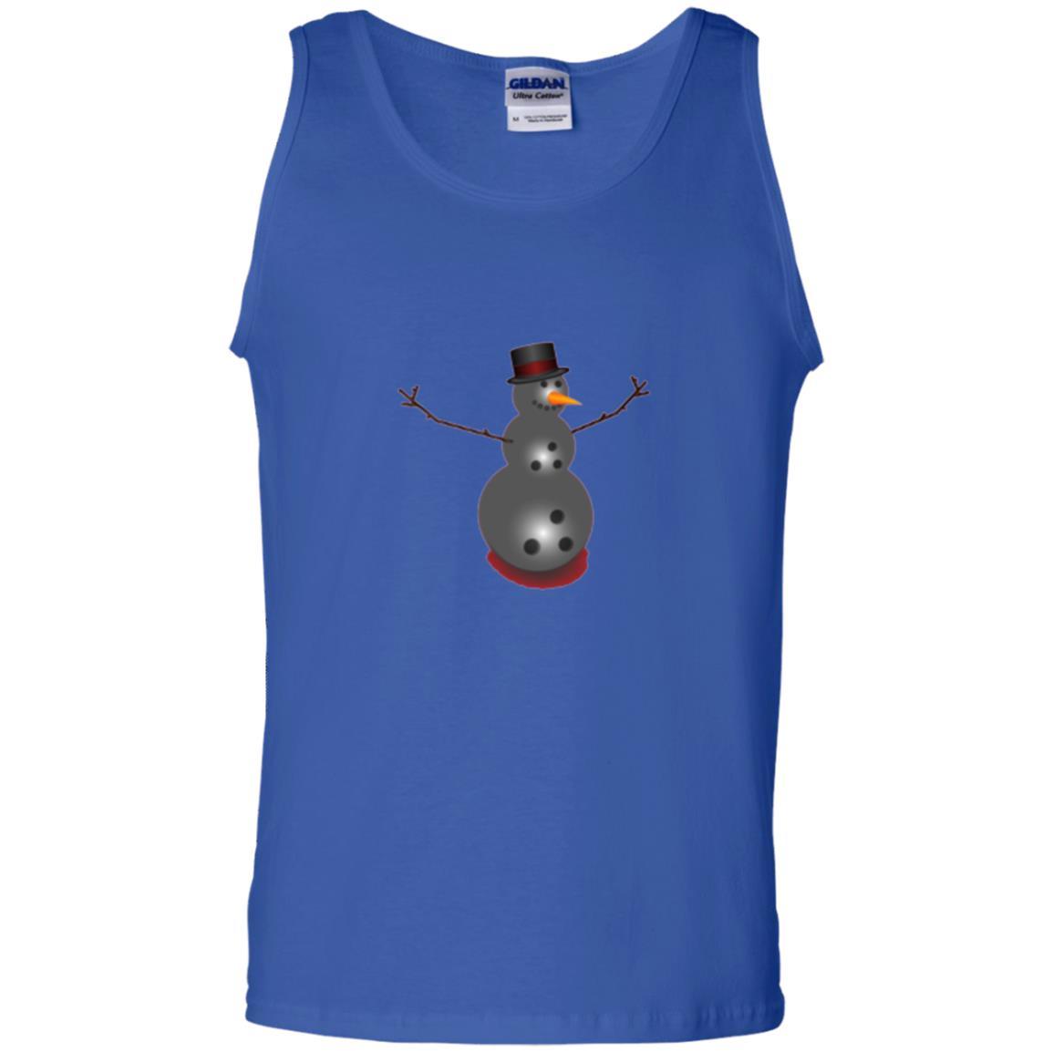 Christmas T-shirt Bowling Ball Snowman Royal